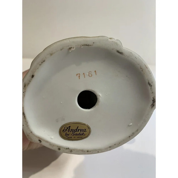 Vintage Andrea by Sadek Bisque Girl with Grapes Hand Painted Figurine 7161 Japan - Picture 5 of 7